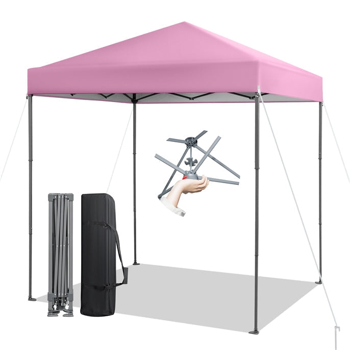 2 x 2 m Outdoor Pop-up Canopy, Instant Setup Canopy Tent w/Adjustable Heights, Carry Bag