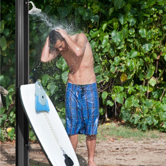 2.2 M 35 L Outdoor Solar Heated Shower 2-Section W/360¡ã Head & Foot Shower