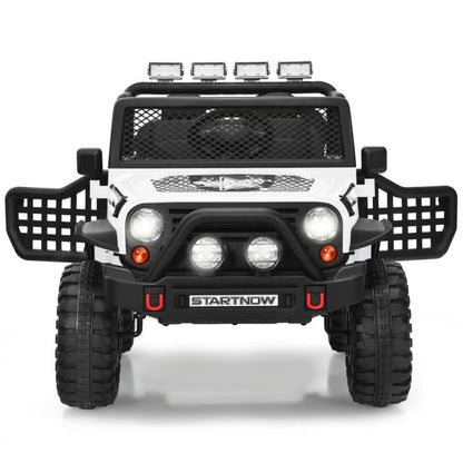 2-Seater Ride On Truck, 12V Battery Powered Electric Vehicle with Remote Control, LED Lights & Music, Ride On Car for Kids