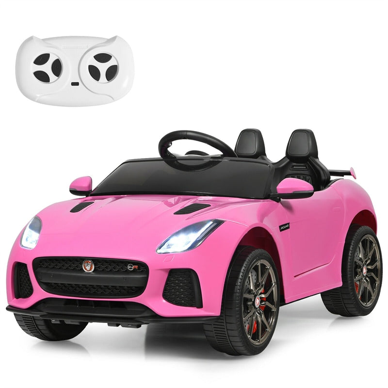 12V Kids Ride-On Car, Licensed Jaguar F-Type SVR Electric Vehicle with Remote Control, Lights, MP3, Motorized Car, Gift for Boys & Girls