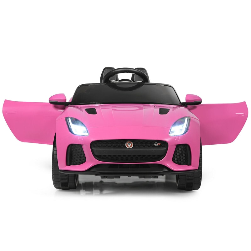 12V Kids Ride-On Car, Licensed Jaguar F-Type SVR Electric Vehicle with Remote Control, Lights, MP3, Motorized Car, Gift for Boys & Girls