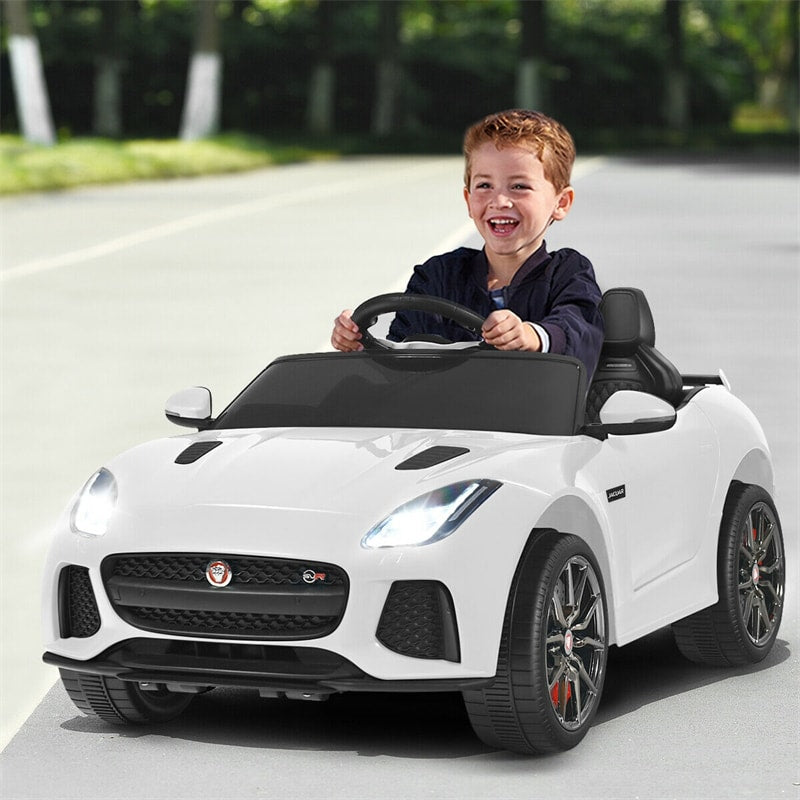 12V Kids Ride-On Car, Licensed Jaguar F-Type SVR Electric Vehicle with Remote Control, Lights, MP3, Motorized Car, Gift for Boys & Girls
