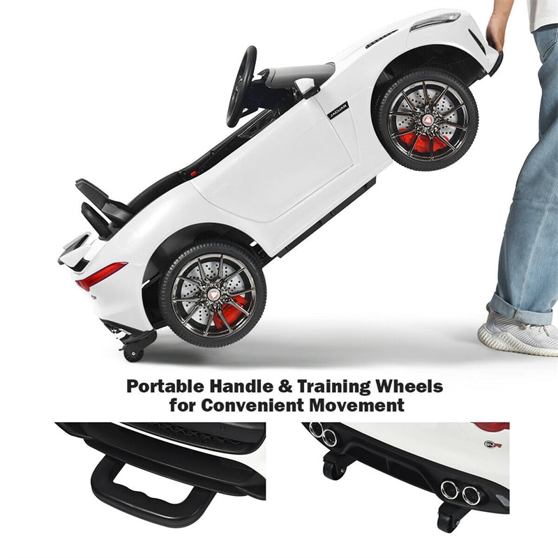 12V Kids Ride-On Car, Licensed Jaguar F-Type SVR Electric Vehicle with Remote Control, Lights, MP3, Motorized Car, Gift for Boys & Girls