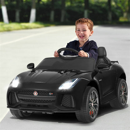 12V Kids Ride-On Car, Licensed Jaguar F-Type SVR Electric Vehicle with Remote Control, Lights, MP3, Motorized Car, Gift for Boys & Girls