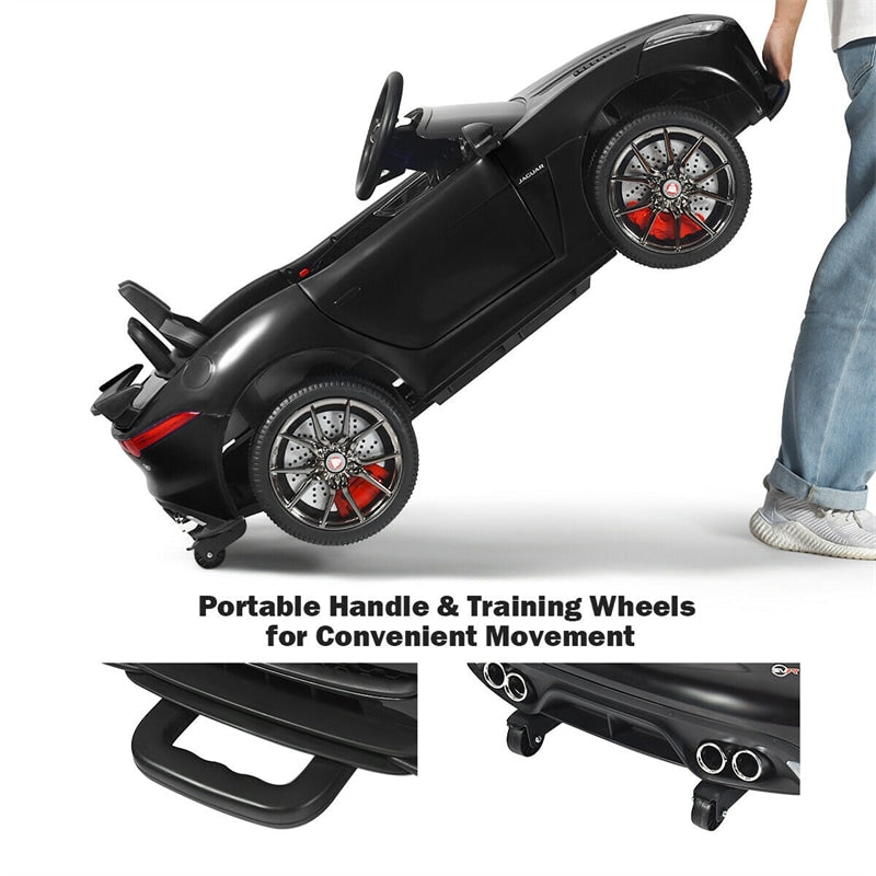 12V Kids Ride-On Car, Licensed Jaguar F-Type SVR Electric Vehicle with Remote Control, Lights, MP3, Motorized Car, Gift for Boys & Girls