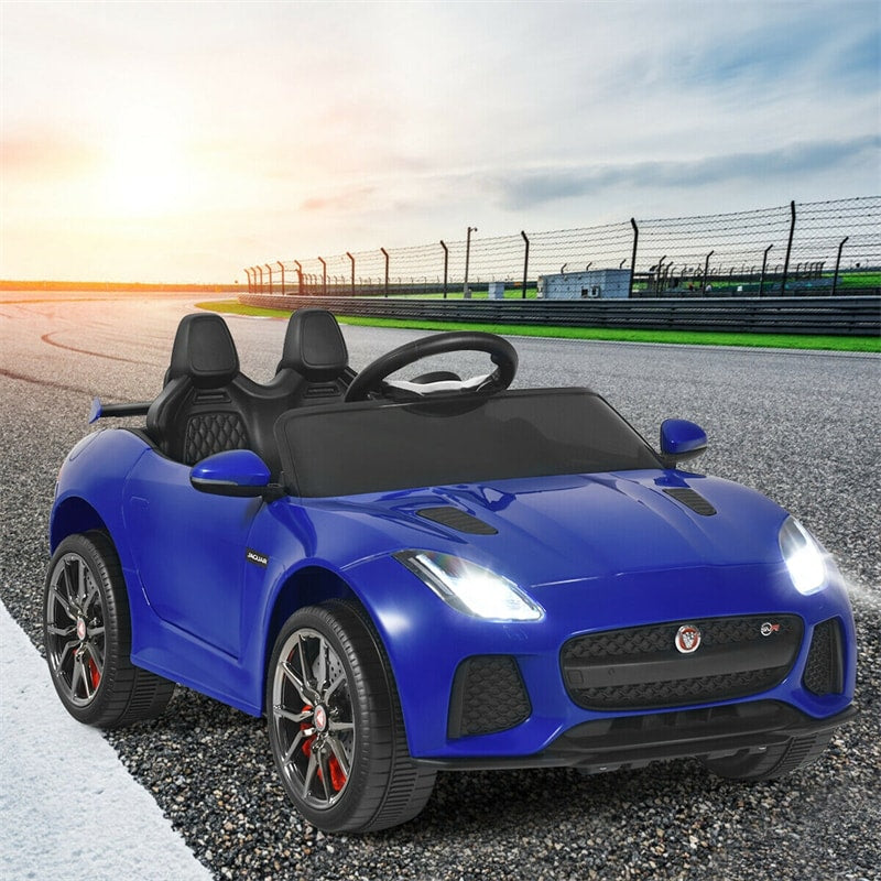 12V Kids Ride-On Car, Licensed Jaguar F-Type SVR Electric Vehicle with Remote Control, Lights, MP3, Motorized Car, Gift for Boys & Girls