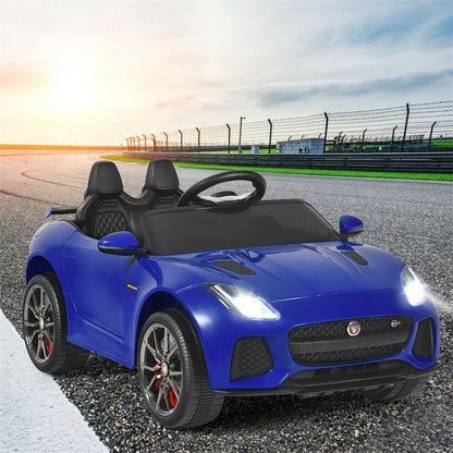12V Kids Ride-On Car, Licensed Jaguar F-Type SVR Electric Vehicle with Remote Control, Lights, MP3, Motorized Car, Gift for Boys & Girls
