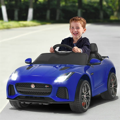 12V Kids Ride-On Car, Licensed Jaguar F-Type SVR Electric Vehicle with Remote Control, Lights, MP3, Motorized Car, Gift for Boys & Girls