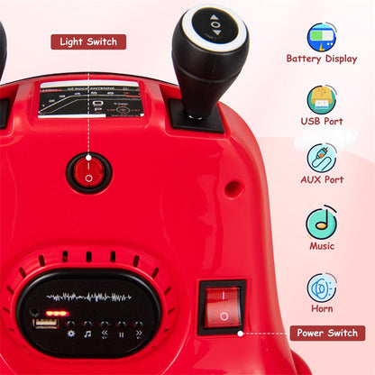 12V Bumper Car for Toddlers, Kids Electric Ride On Bumper Car with Remote Control, 360 Degree Spin, Dual Joystick & Flashing LED Lights