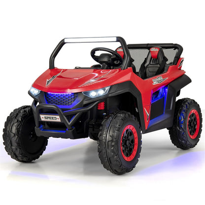 12V 2-Seater Ride On UTV, Kids Electric Vehicle with Remote Control, LED Lights, Music & Storage, Battery Powered Off-Road Car for 3-8 Years