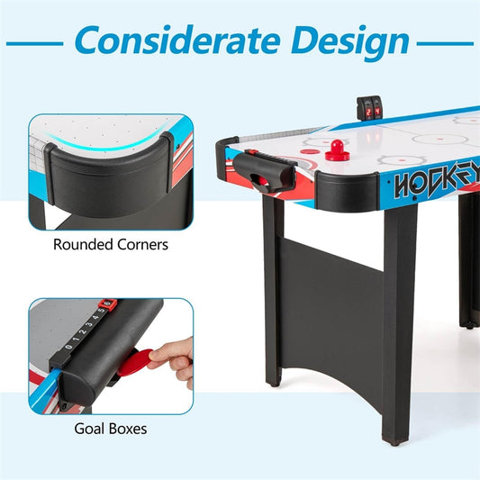 Arcade Air Hockey Table, Indoor Hockey Game Table with LED Scoreboard & Powerful 12V Motor, 2 Pushers & 2 Pucks for Kids Adults, Home Office