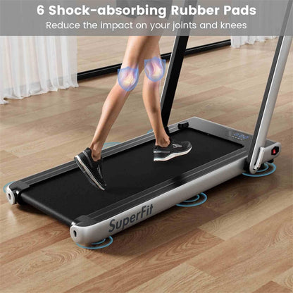 3HP Under Desk Treadmill, 3-in-1 Folding Walking Pad with Manual Incline, Smart APP & Remote Control for Home Office Gym, 155kg Capacity