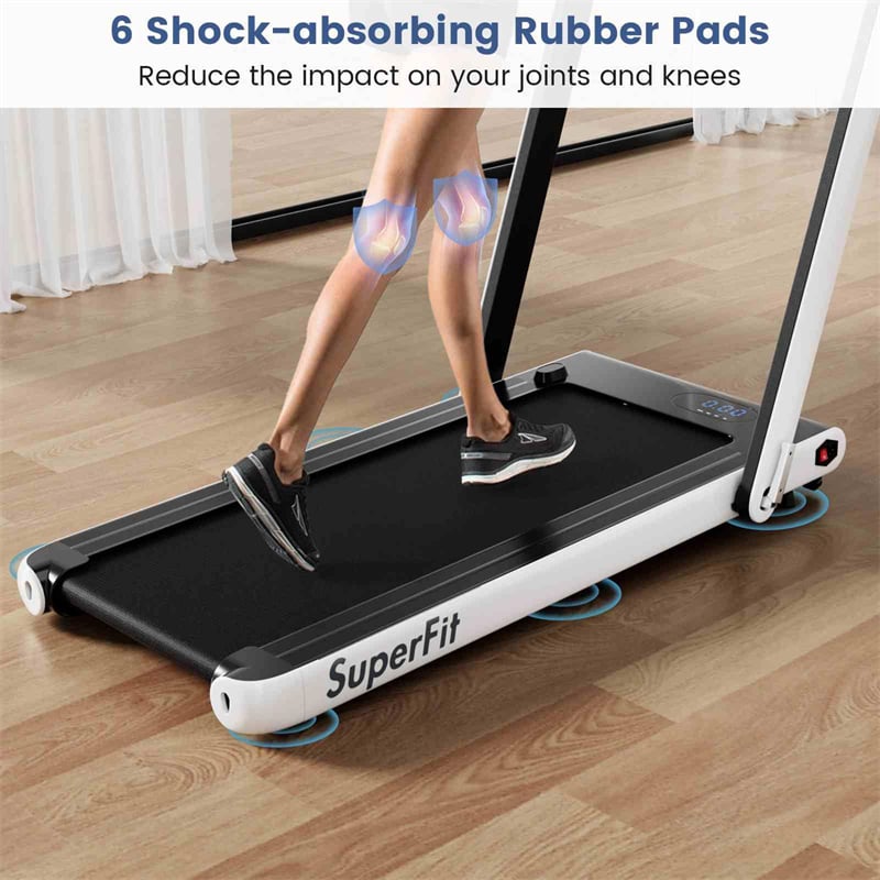 3HP Under Desk Treadmill, 3-in-1 Folding Walking Pad with Manual Incline, Smart APP & Remote Control for Home Office Gym, 155kg Capacity