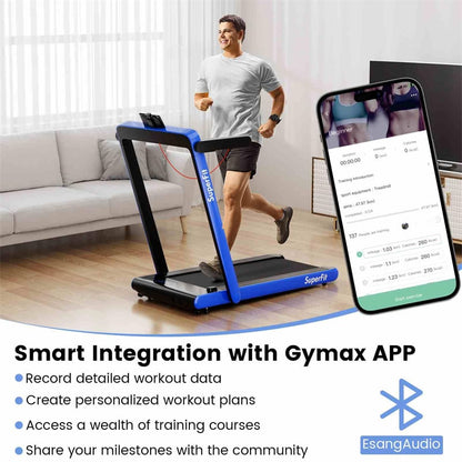 3HP Under Desk Treadmill, 3-in-1 Folding Walking Pad with Manual Incline, Smart APP & Remote Control for Home Office Gym, 155kg Capacity