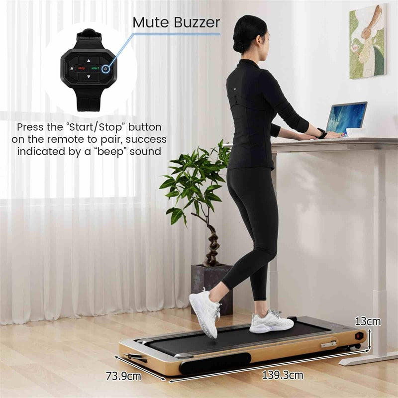 3HP Under Desk Treadmill, 3-in-1 Folding Walking Pad with Manual Incline, Smart APP & Remote Control for Home Office Gym, 155kg Capacity