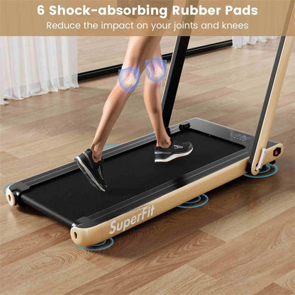 3HP Under Desk Treadmill, 3-in-1 Folding Walking Pad with Manual Incline, Smart APP & Remote Control for Home Office Gym, 155kg Capacity