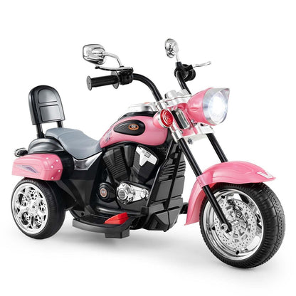 Kids Ride-On Motorcycle, 3-Wheel 6V Battery Powered Chopper Motorcycle with Headlight & Horn, ASTM-Certified Electric Toy for Boys & Girls Gifts