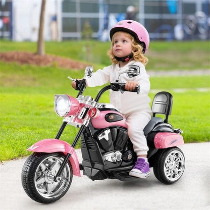Kids Ride-On Motorcycle, 3-Wheel 6V Battery Powered Chopper Motorcycle with Headlight & Horn, ASTM-Certified Electric Toy for Boys & Girls Gifts