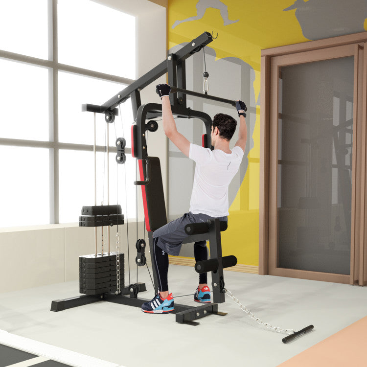 Multifunctional Cross Trainer Fitness Machine Workout Back Exerciser Hip Thruster Equipment with Stabilized Legs and Sturdy Frame