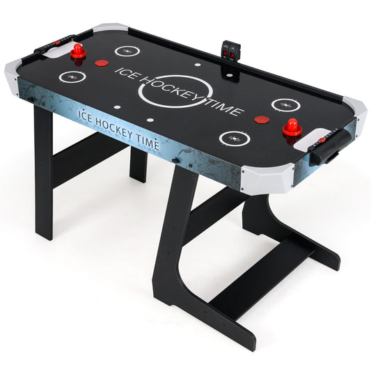 Foldable Air Hockey Table for Kids & Adults, 144CM Full Size Arcade Game Table with 2 Pucks & 2 Pushers for Game Room, Home Office