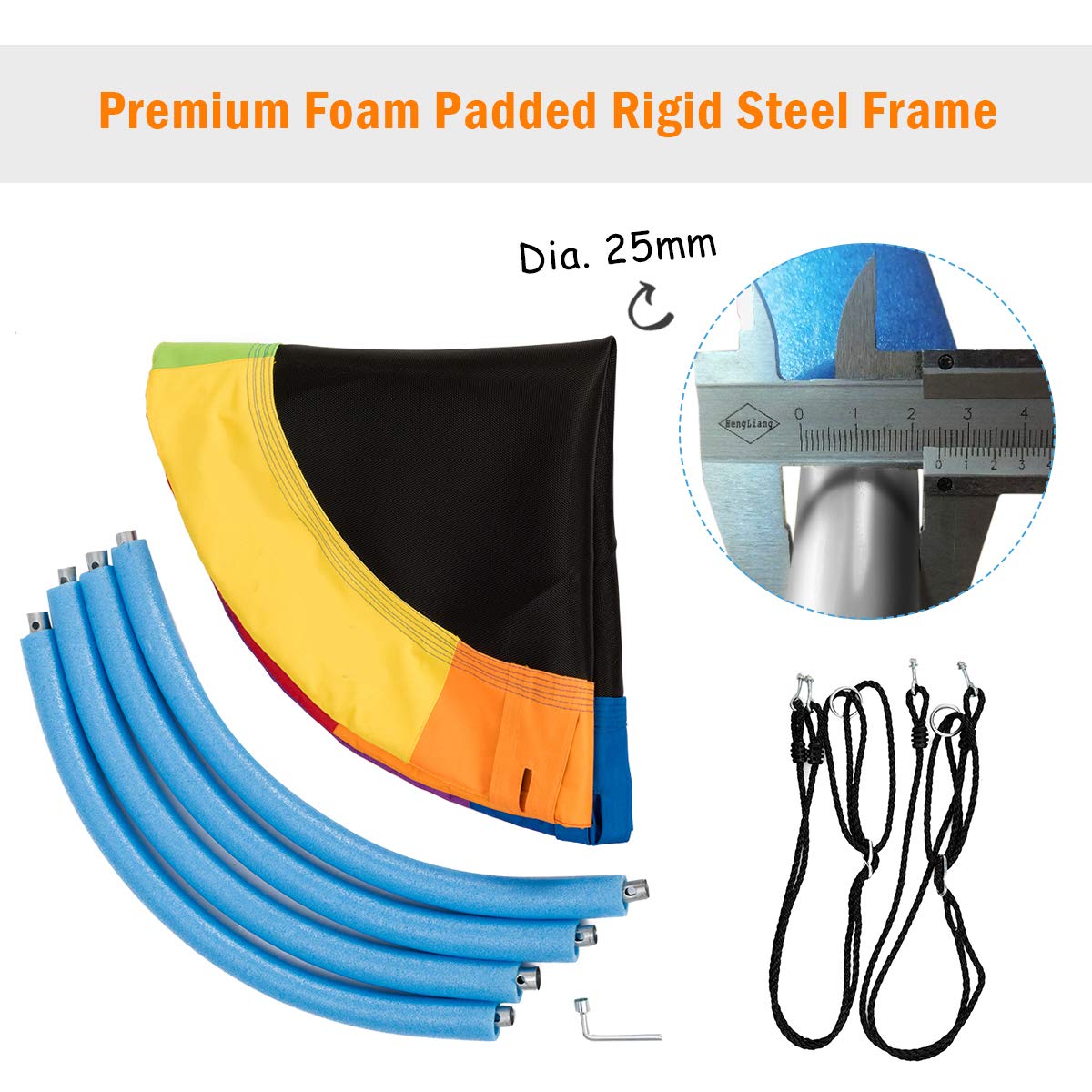 Adjustable Flying Saucer Tree Swing with Multiple Functions for Kids