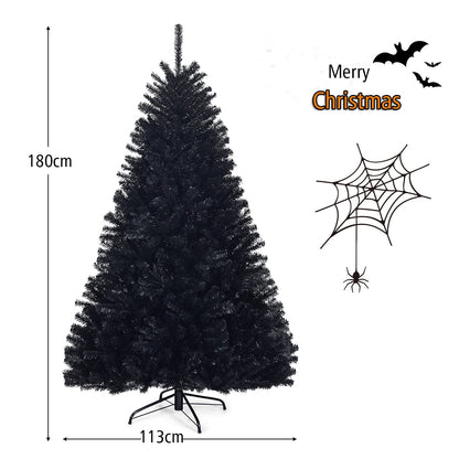 1.8m/2.25M Christmas Tree, Artificial Black Christmas Tree