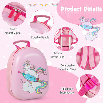 2 PCS Kids Luggage Set, 13¡± & 18¡± Toddlers Carry-on Suitcase Backpack Set w/Adjustable Height